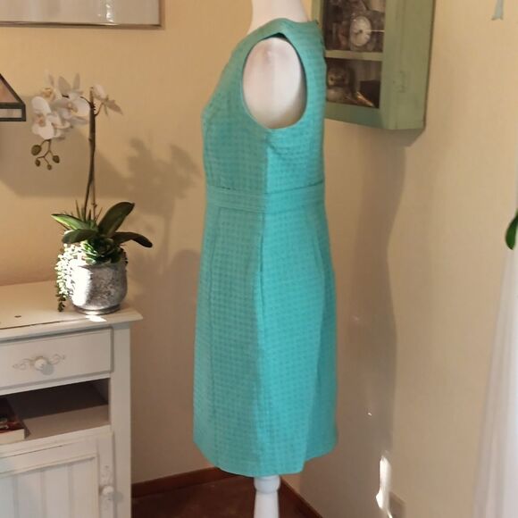 NEW. Liz Claiborne Aqua Textured Sheath Dress. Classic. Career. - Picture 4 of 13